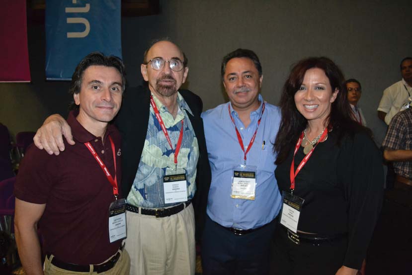 Dr. Rodrigo Restrepo, Dr. Donald Resnick, Dr. Jaime Madrid y colega
