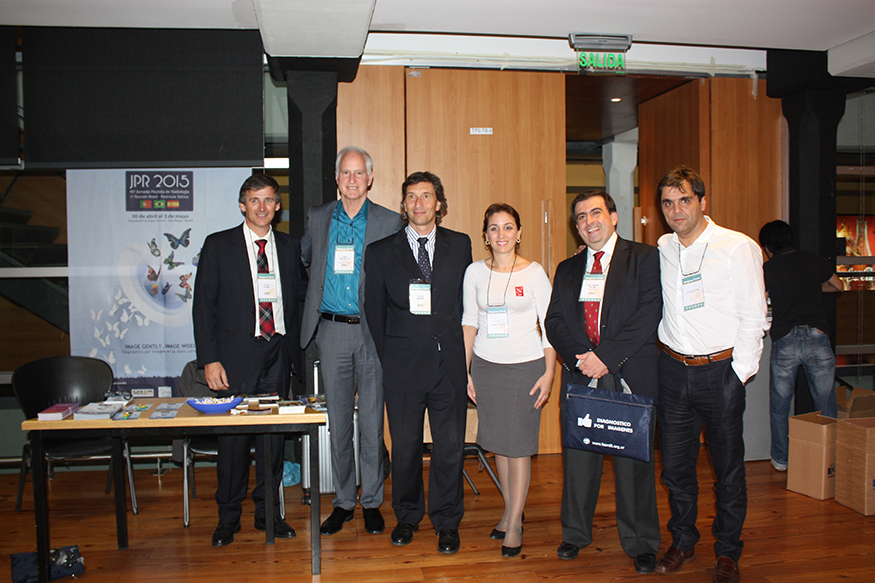 Dr. Carlos Capiel, Dr. Georges Bisett, Dr. Claudio Bonini, Priscila Figueiredo, Dr. Luis Fajre y Dr. Santiago Rossi