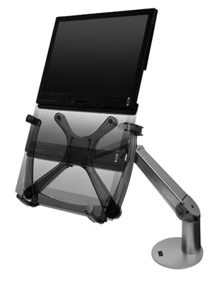 Se aplican nuevos ítems ensamblables a las computadoras que se verán en HIMSS 170 - Marzo - 38 - Tablet into holder