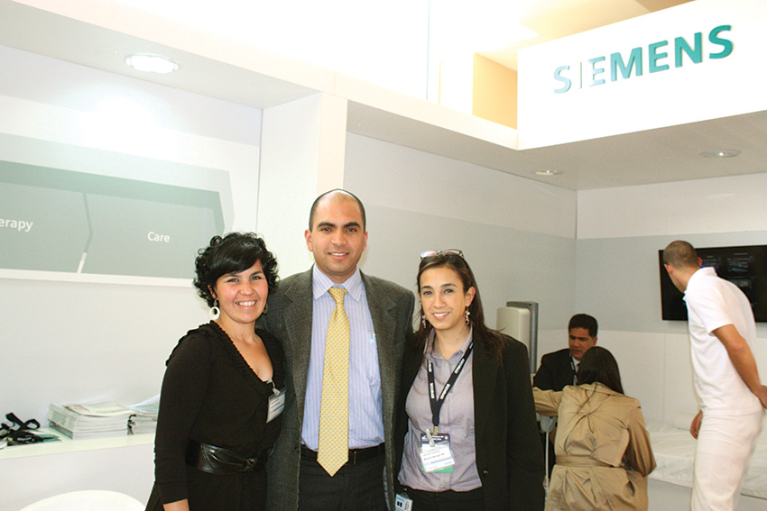 Carolina Gutierrez, Juan Carlos Angel y Daniela Badilla de Siemens Healthcare S.A.