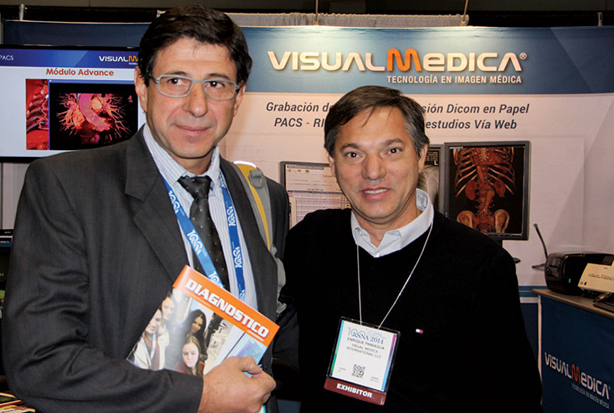 Enrique Paniagua el stand de Visual Medica en RSNA 2014