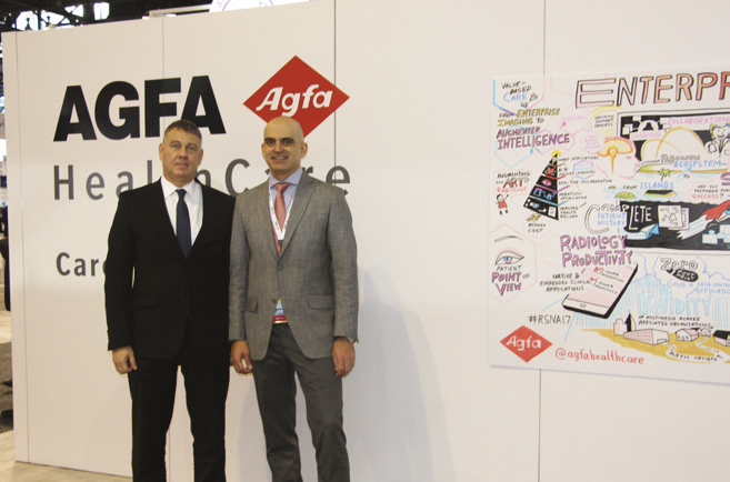 Roberto Ferrarini y Alejandro Varettoni de Agfa