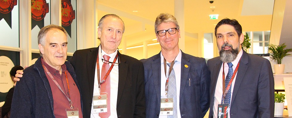 Dr. José Luis del Cura, Dr. Renato Mendoca, Dr. Federico Lubinus y Dr. Antonio Da Rocha en ECR 2019 en Viena