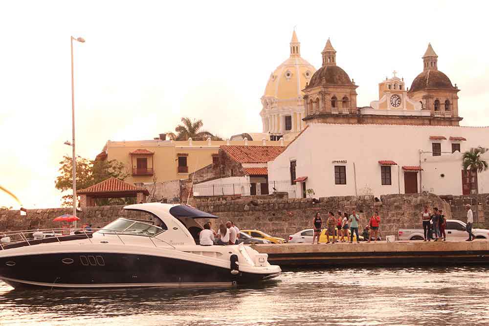 Vista de la ciudad amurallada de Cartagena de Indias