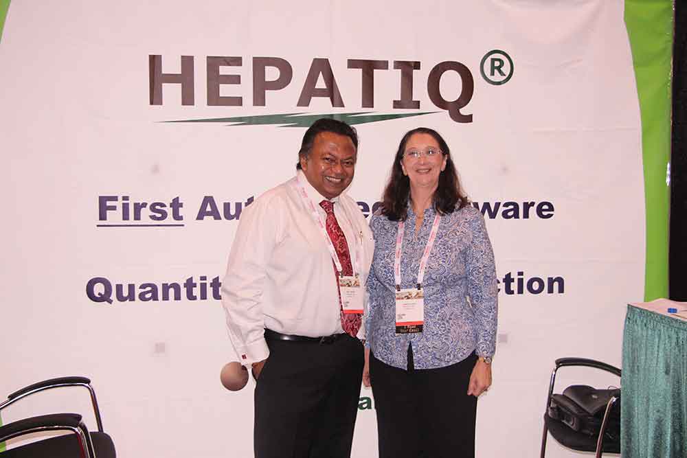 Dipu Ghosh, CEO y Marcela Pan de Hepatiq