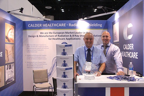 Stand de Calder Healthcare, empresa inglesa con más de 260 años en el mercado (Jaulas de Faraday)