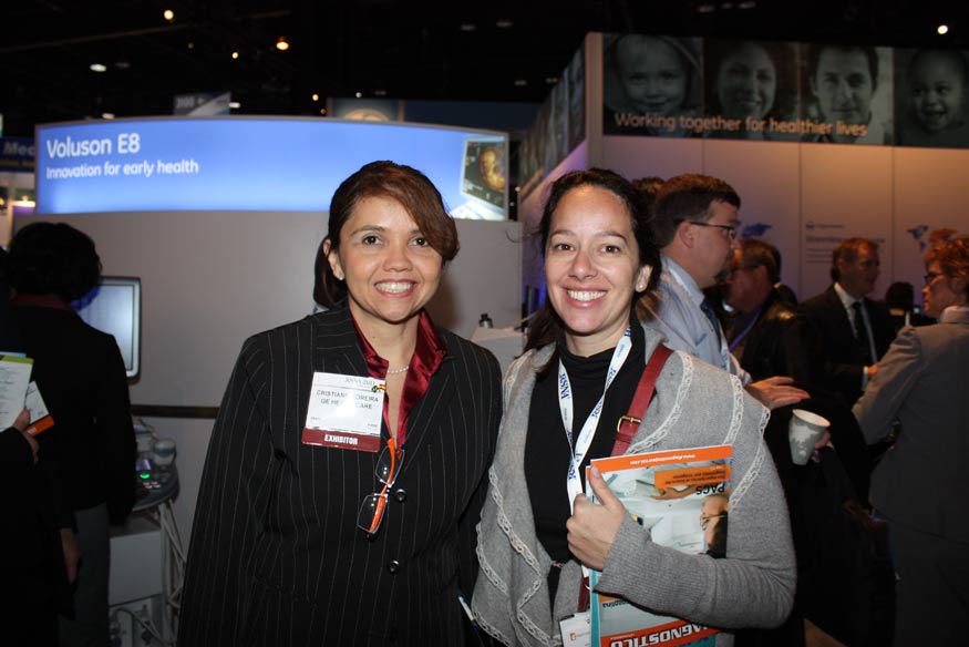 Cristiane Moreira Nascimento (Directora Ultrasonido América Latina de GE Heatlhcare) y Bárbara Domb de Diagnóstico.