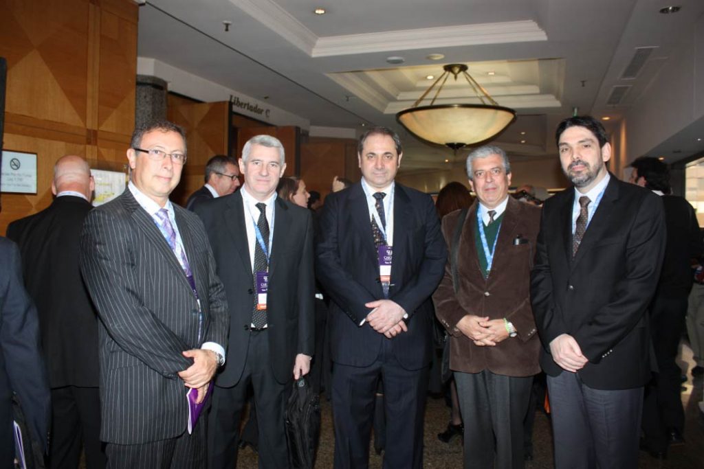 Dr. Gabriel Dib, Dr. Alfredo Buzzi (h), Dr. Antonio Jose da Rocha predidente de la SPR
