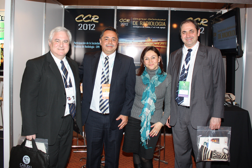 Dr. Jaime Madrid de Paula Grisales de la ACR con los Dres. Sergio Lucino y Alfredo Buzzi