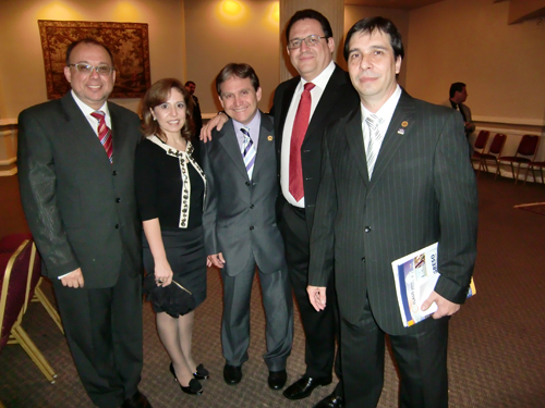 Dr. Leandro Fernández de Venezuela, Dra. María Cristina Chammas de Brasil, Dr. Pedro Unshelm de Venezuela, Dr. Miguel Angel Jiménez Taboada de México y Dr. Ramón Bataglia de Paraguay