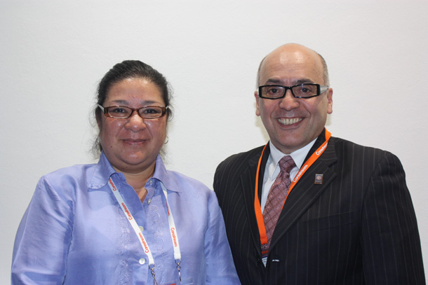 Dra. Eva Alarcón de Guatemala y Dr. Oswaldo Ramos N. de Venezuela