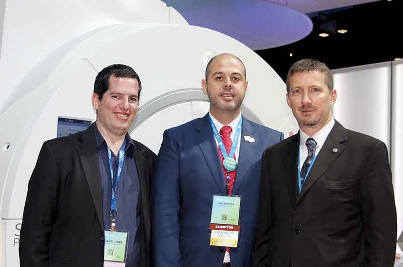 Ezequiel Domb, Caio Sanchez y Leandro Colombini de RM - GE Healthcare
