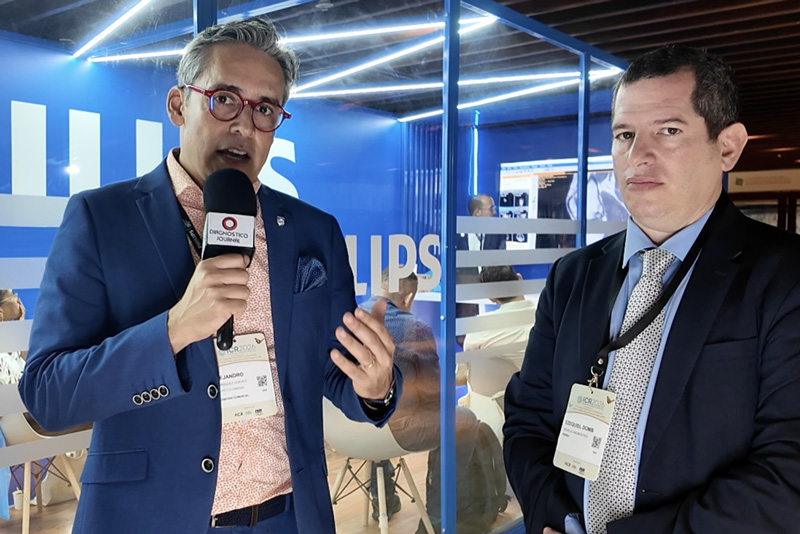 Ezequiel Domb con Alejandro Rodríguez de Philips